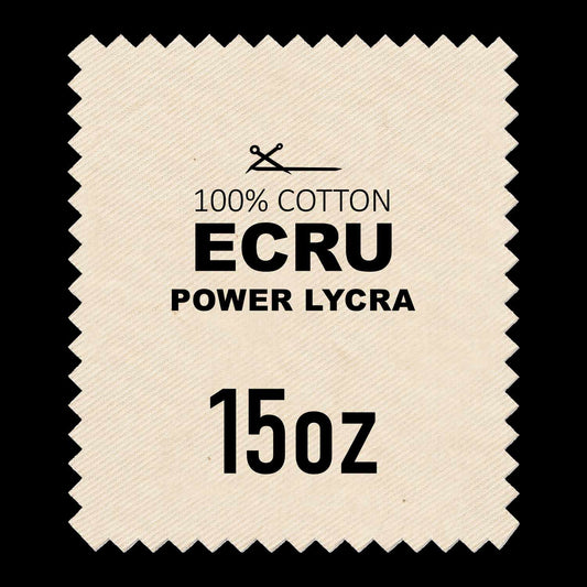 ECRU COTTON POWER LYCRA - 51* Width / 15oz